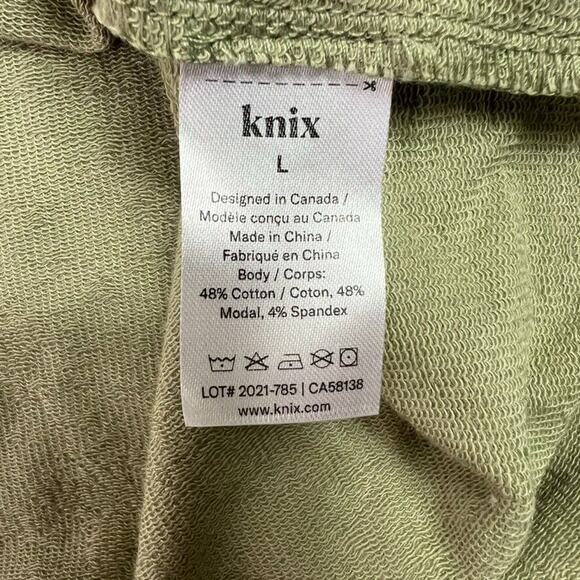 Knix Sweatshirt Womens L Green Pullover Modal Terry Crew Top Good To Go Crew - Picture 10 of 11